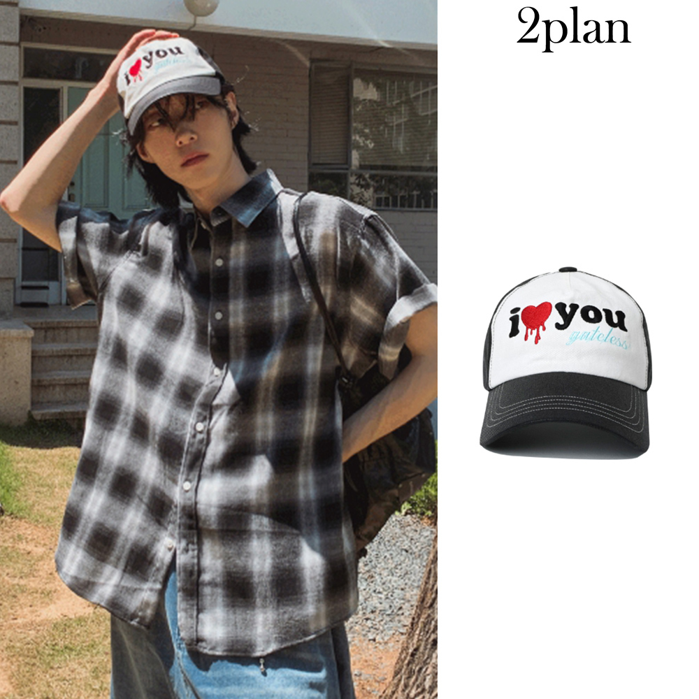 【2plan】Love Half Coated Ball Cap