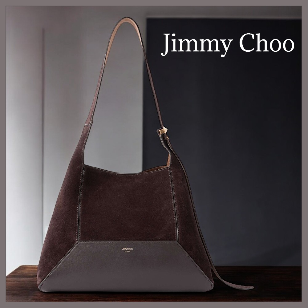 【JIMMY CHOO】Diamond スエード ミディアム ショルダーバッグ
