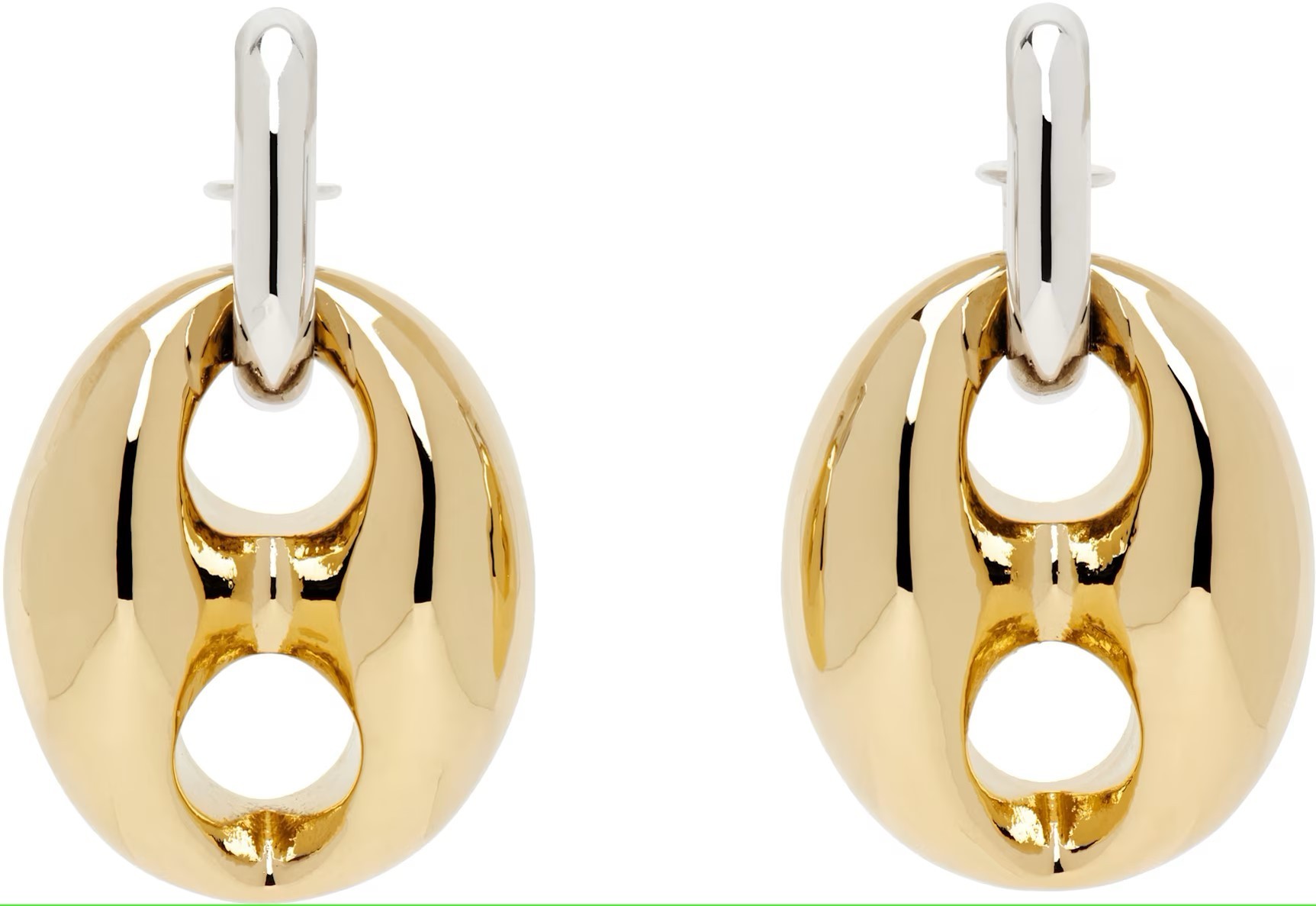 ★Rabanne★ ゴールド＆シルバー Eight チャンキー ピアス