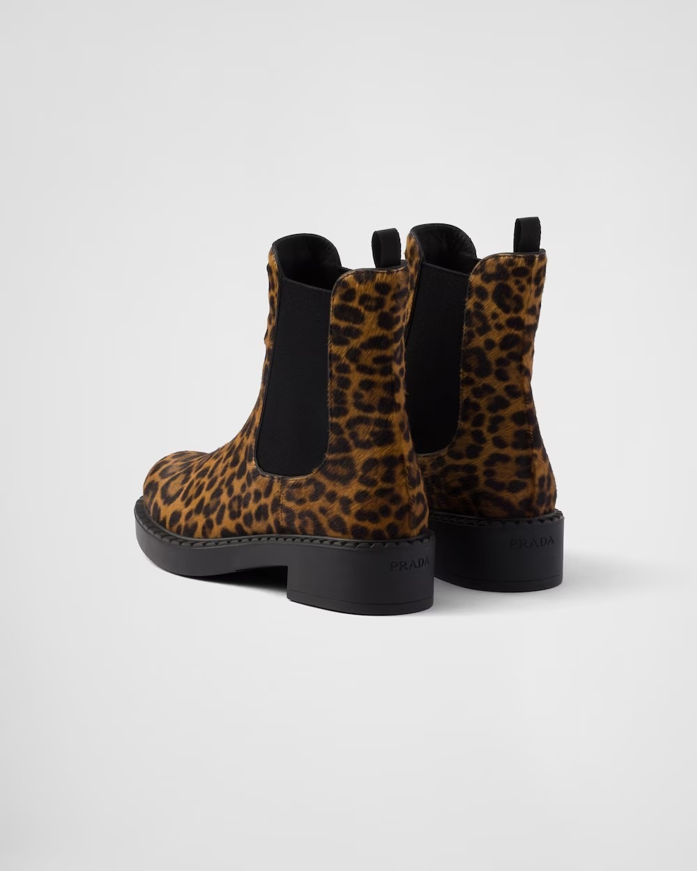 《送料無料》PRADA Printed leather Chelsea boots