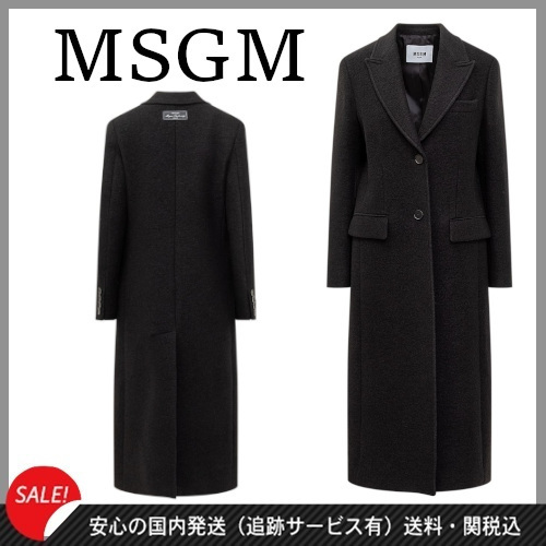 緊急セール【MSGM】ヴァージンウールロングコート★送料関税込