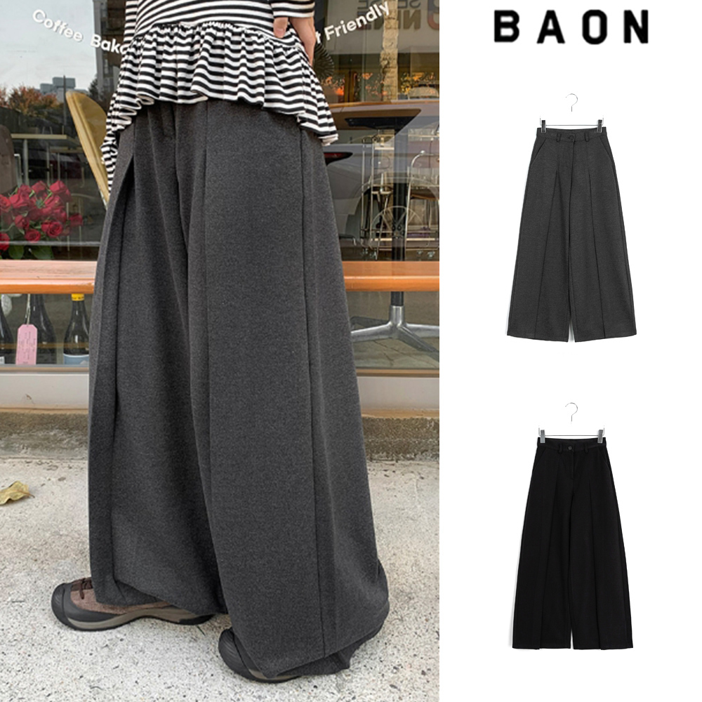 【BAON】Toyoki Peach Fuzz One-Tuck Wide Slacks XL~