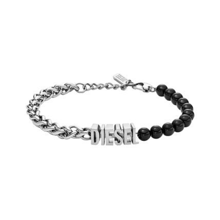 《DIESEL》 DX1541040 ロゴ ビーズ ブレスレット