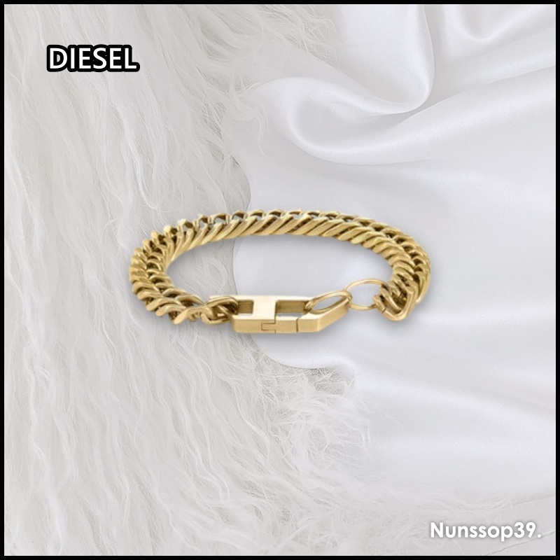《DIESEL》 DX1511710 ロゴ チェーン ブレスレット