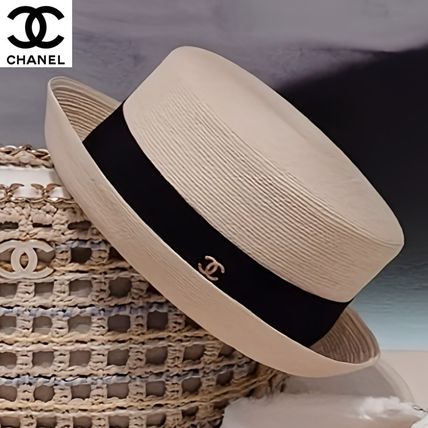 カンカン帽 CHANEL(シャネル) ハット(レディース) - 海外通販のBUYMA