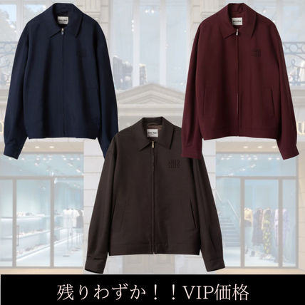 上質を纏う*miumiu*キッドモヘアとテックポンジのブルゾン モヘア MiuMiu(ミュウミュウ) ブルゾン(レディース) - 海外通販