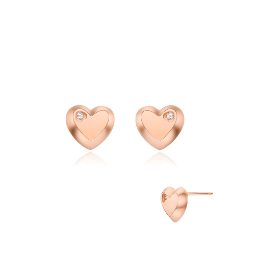ピアス STONEHENgE silver heart cubic earrings