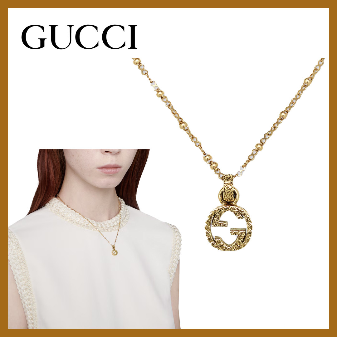 優雅に輝く*GUCCI* グッチ インターロッキングネックレス*美しさ