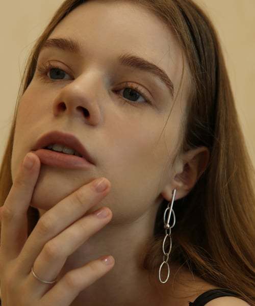 ピアス LAZY DAWN volume chain drop earring