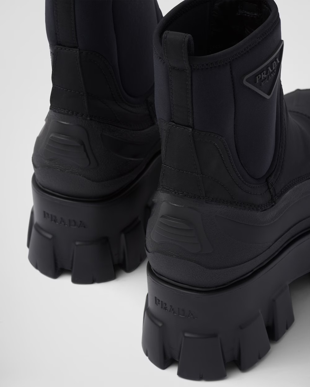 《送料無料》PRADA Monolith Re-Nylon gabardine boots