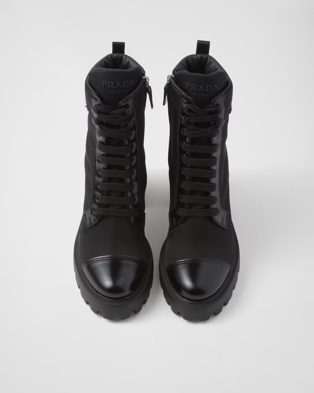 《送料無料》PRADA Re-Nylon and leather booties