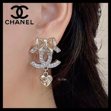 【ハート×リボン♡大人かわいい】CHANEL ピアス