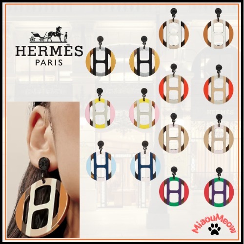 ★カラフル個性的◎【HERMES】ピアス 《Hエキップ》