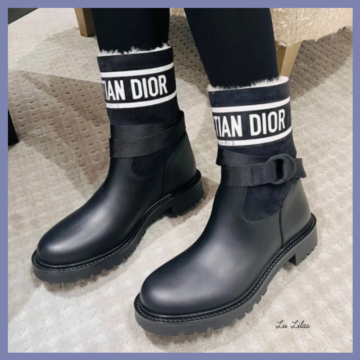 【かっこよくロゴ目立つ♪】DIOR D-Major ショートブーツ