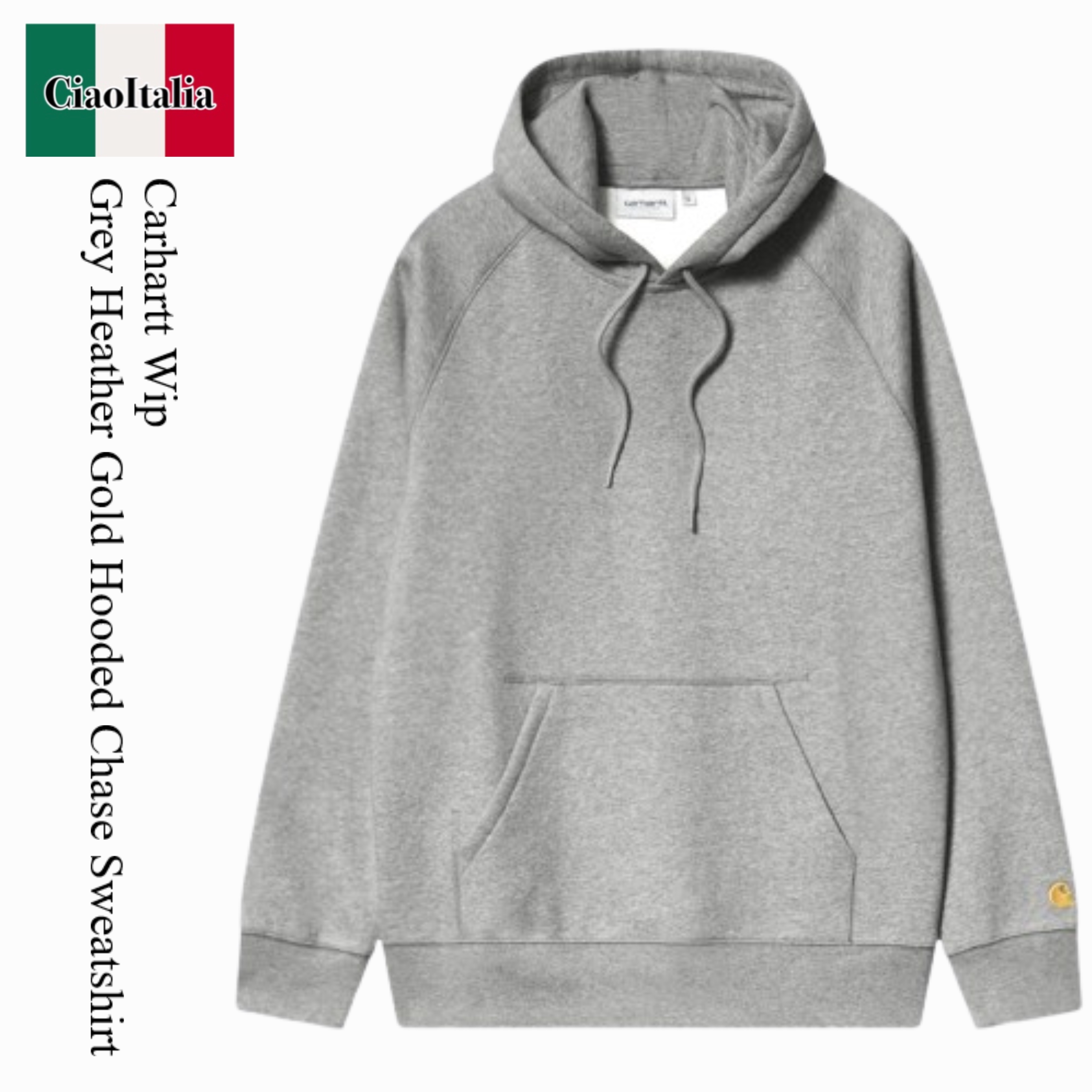パーカー・フーディ Carhartt Wip Grey Heather Gold Hooded Chase Sweatshirt
