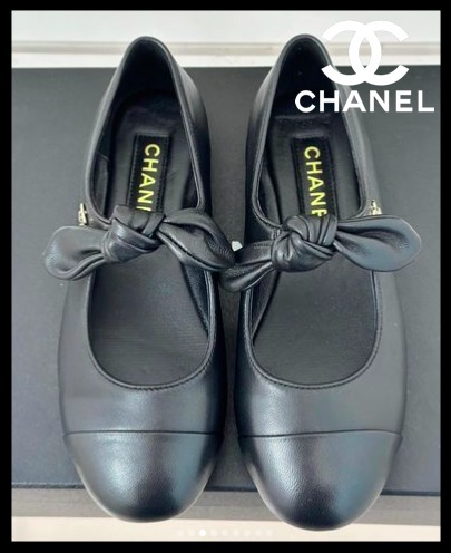 【可愛らしさとエレガンス】CHANEL リボン メリージェーン