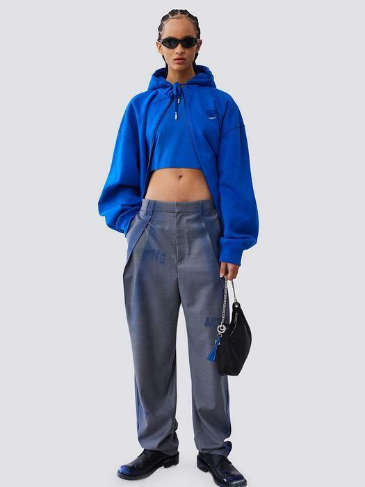 ★ADERERROR★ Twin heart logo hoodie zipup Blue