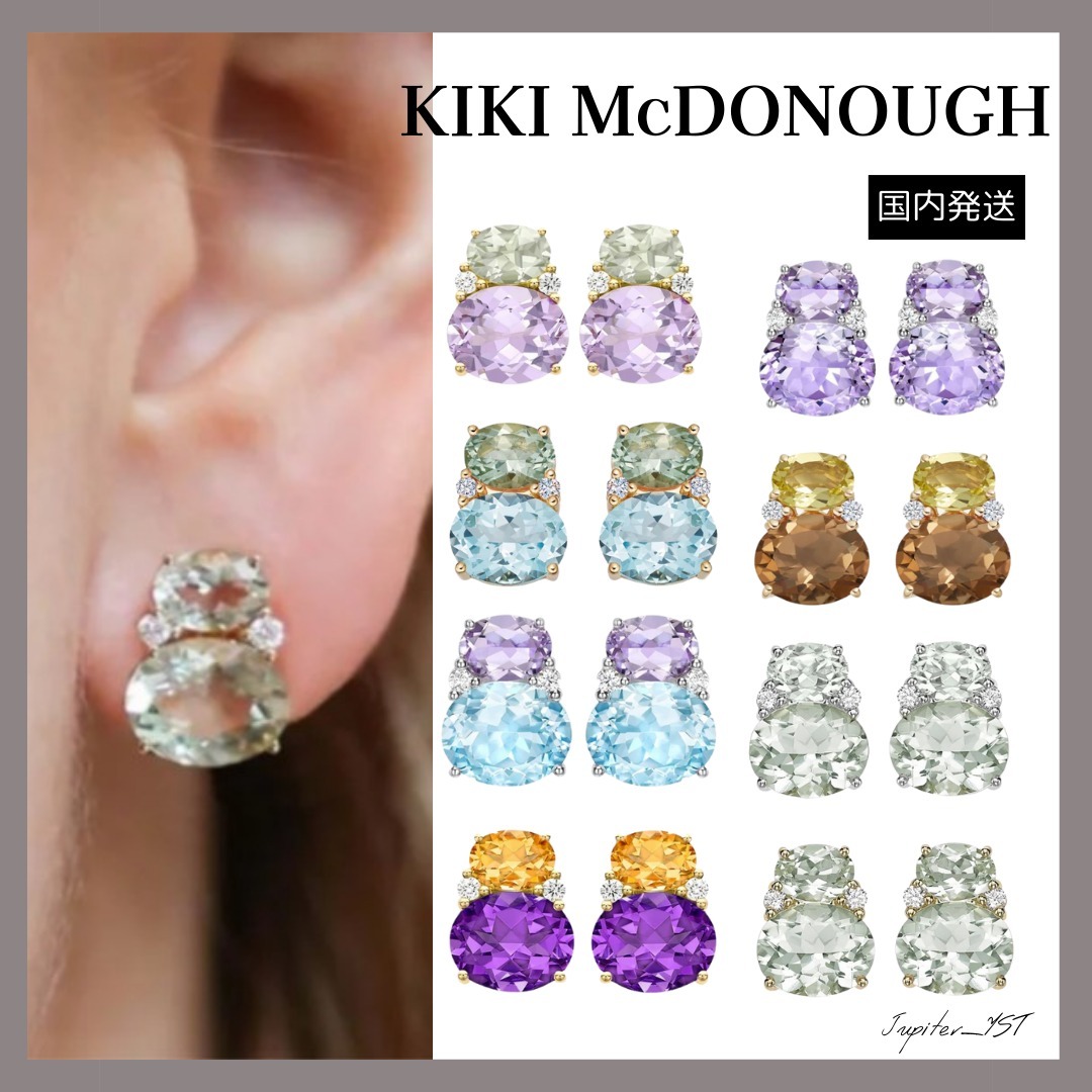 KIKI McDONOUGH◆Classics ダブルオーバルスタッド ピアス