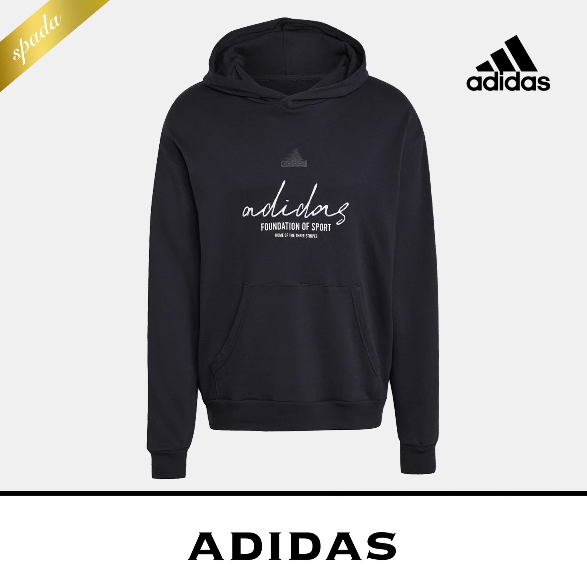 【adidas】グラフィックロゴ パーカー ブラック / 送料無料