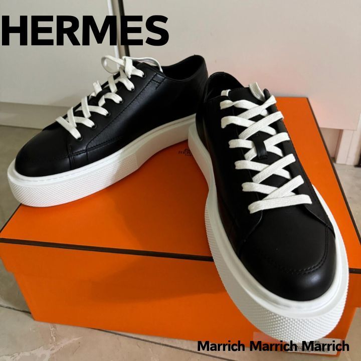 HERMES《日常使いにおすすめ♪》 スニーカー レザー キッド