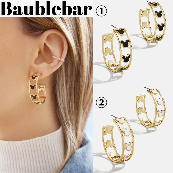 【Baublebar】★ピアス★ Mickey Mouse Disney Hoop Earrings