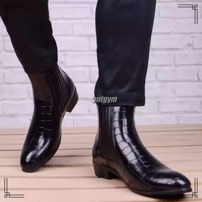 サイドゴア ミドルカットブーツ ポインテッドトゥ