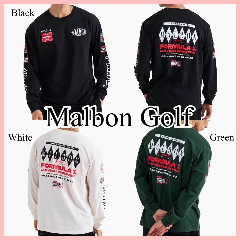 Malbon Golf X F1 JACKPOT Tシャツ 長袖 3色 送料込み