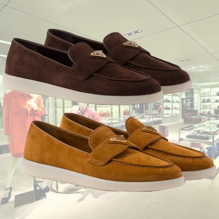 【24AW】スエード ローファー ◆プラダ◆全2色 人気