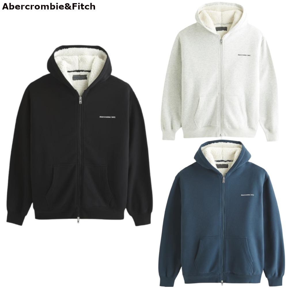 ◆Abercrombie & Fitch◆ シェルパラインド フルジップ フーディ