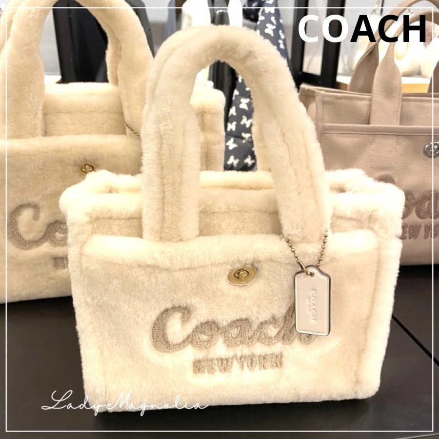 【COACH】カーゴ トート バッグ 26 ☆ シアリング＆ロゴが可愛い