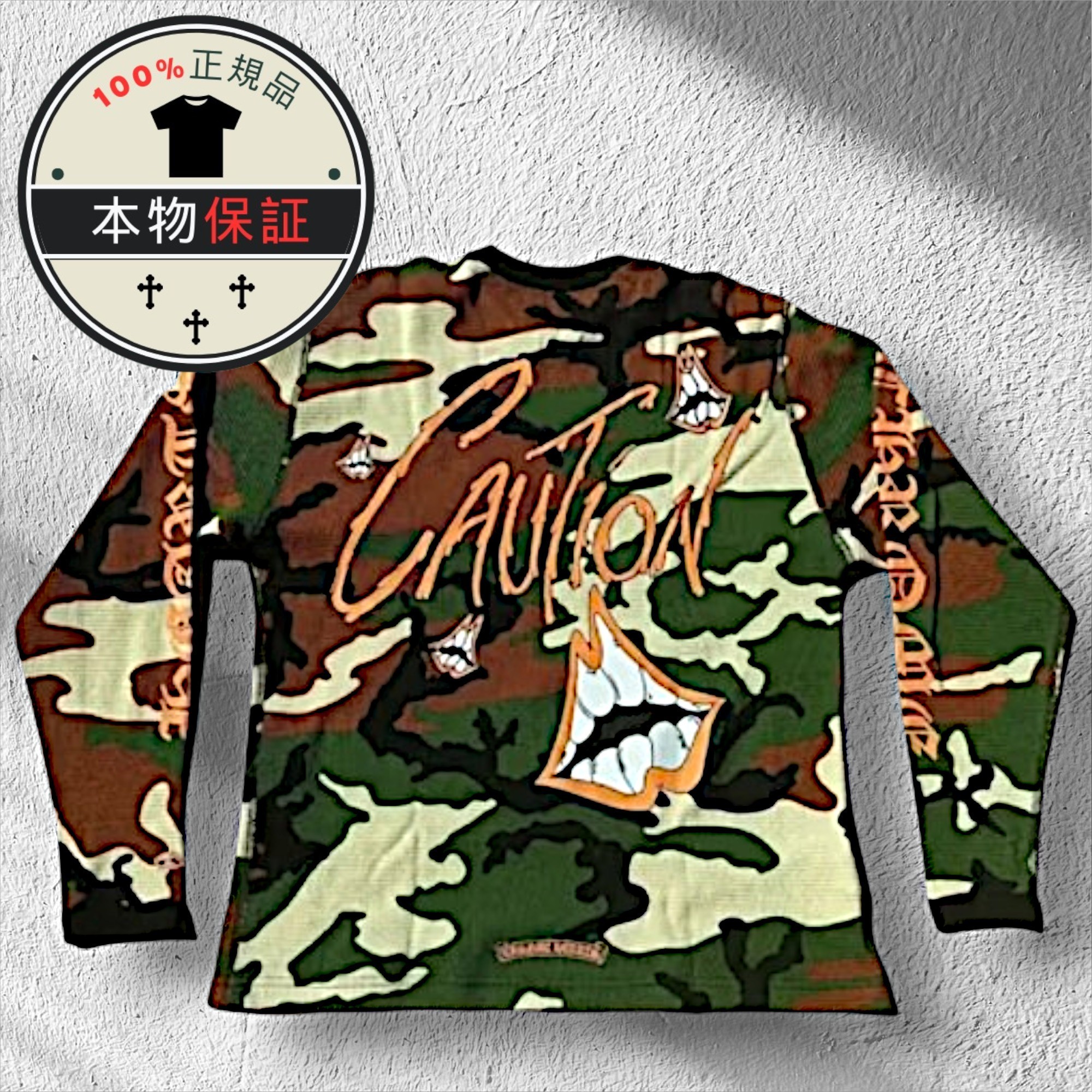 【Chrome Hearts】Matty Boy Caution Thermal L/S T-shirt