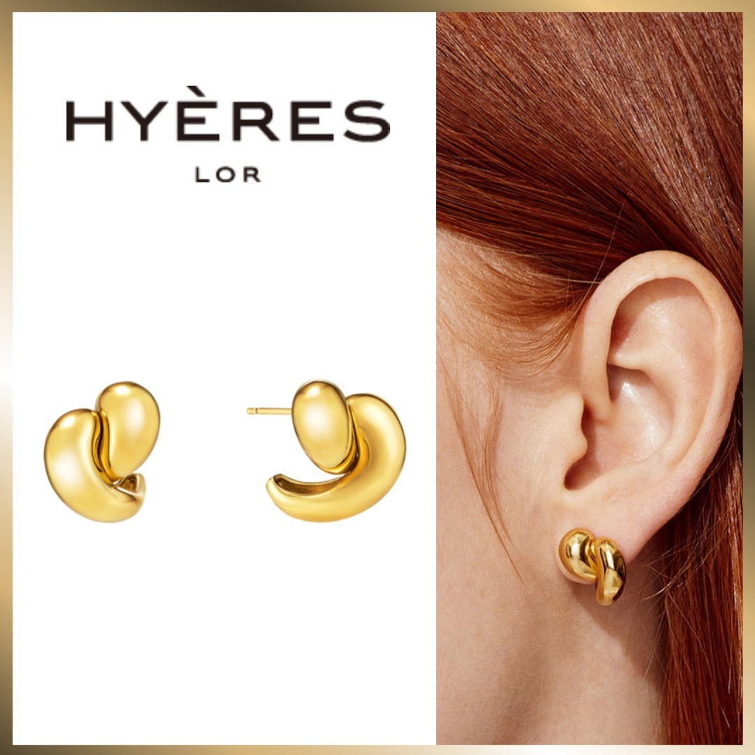 ◇HYERES LOR◇ Etrev Silver (Y) Chunky Earrings S HL2E13213Y