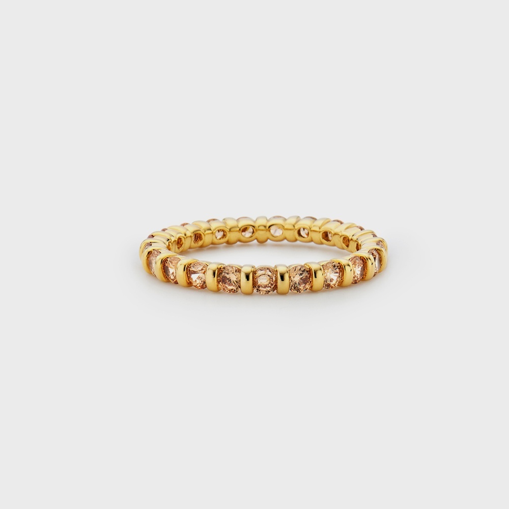 ◇HYERES LOR◇ Essence Silver (Y) Tennis Ring 2.5mm Champagn