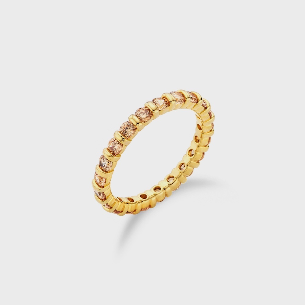 ◇HYERES LOR◇ Essence Silver (Y) Tennis Ring 2.5mm Champagn