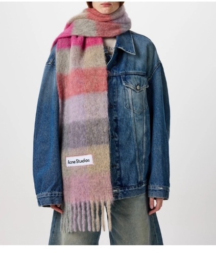 人気★ACNE STUDIO チェックスカーフ マフラー 在庫確認要