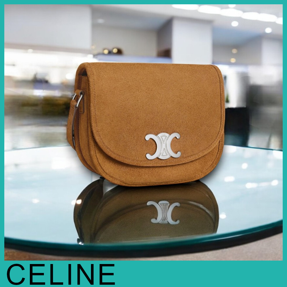 ★CELINE直営店★トリオンフ ミディアム サドルバッグ