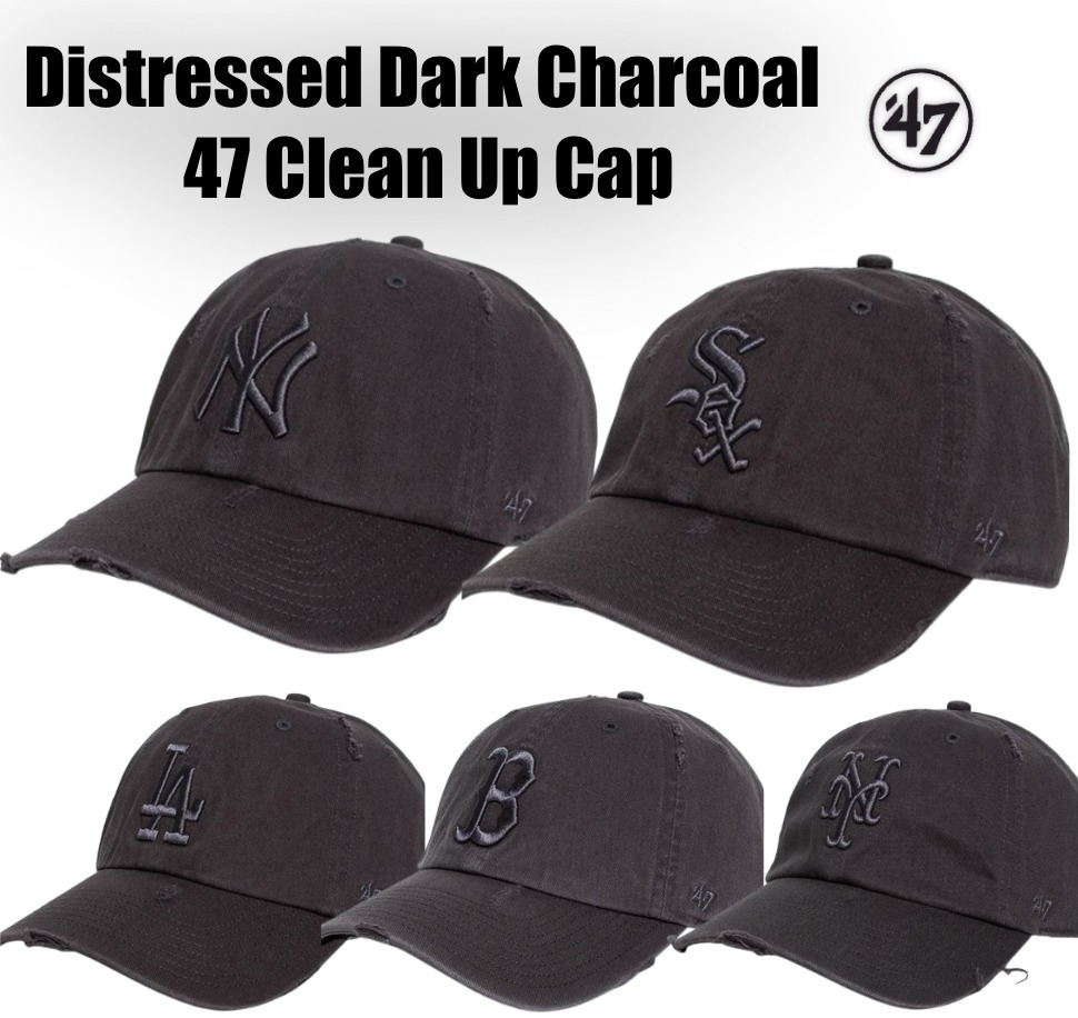47 Brand ★ Distressed Dark Charcoal ダメージ加工 ブラック