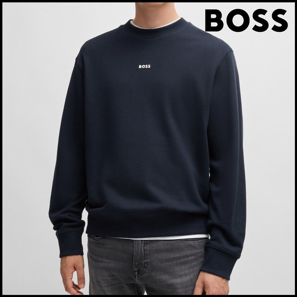 BOSS リラックスフィット スウェットシャツ コットンテリー
