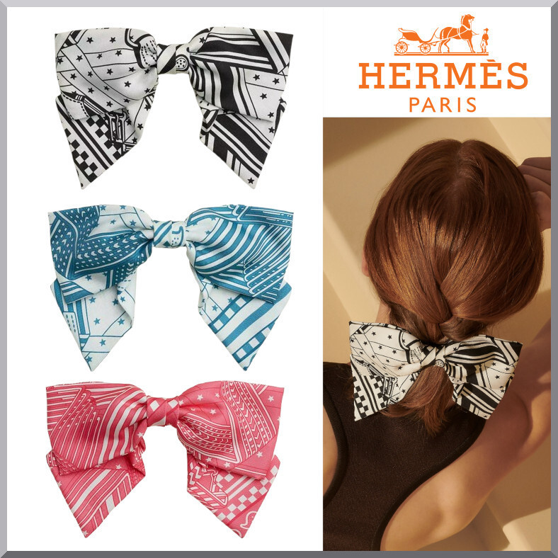 《ギフトにも最適♪3色展開》HERMES グルネル GM ヘアクリップ
