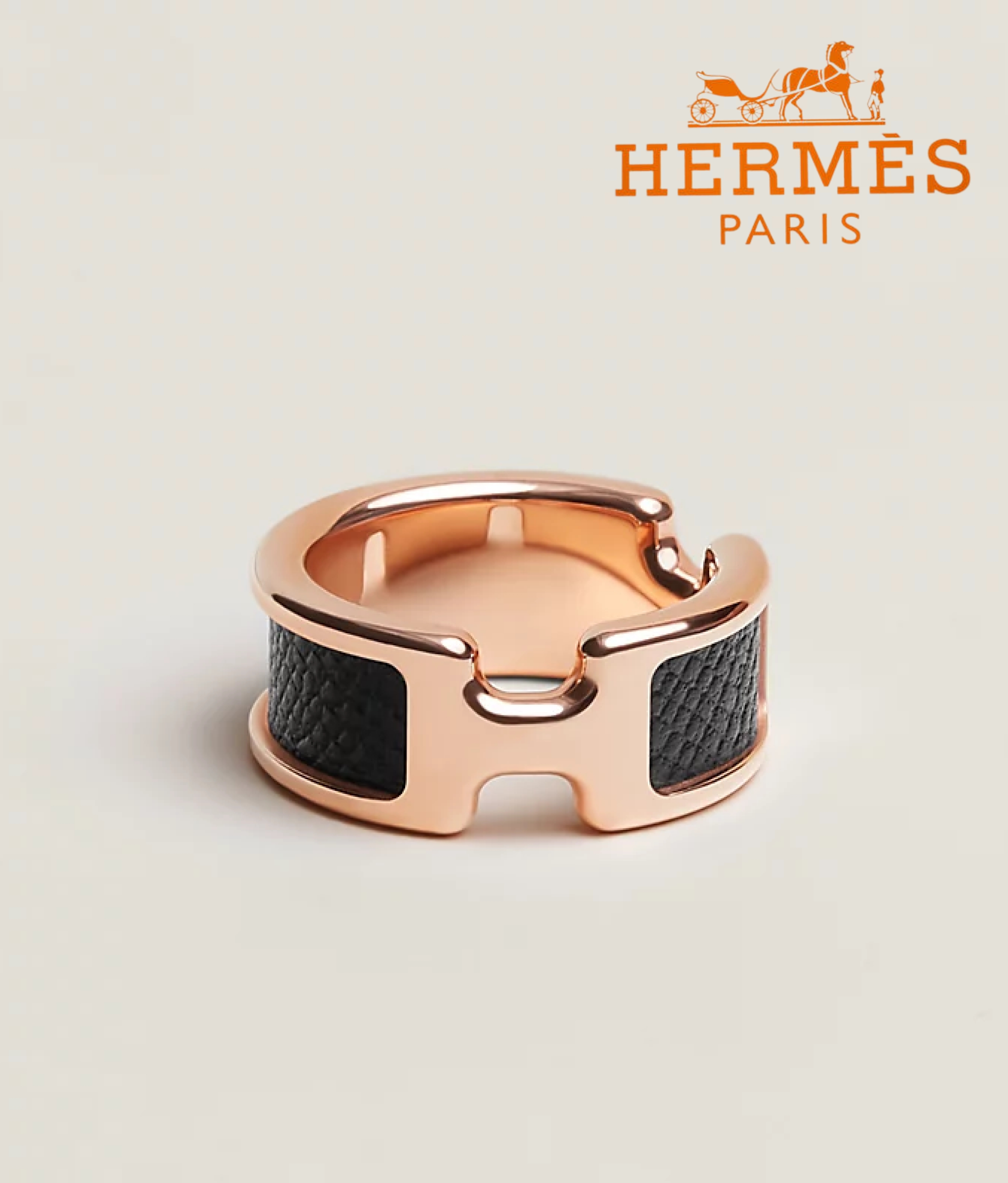 【数量限定】HERMES レディース リング Noir Small Model