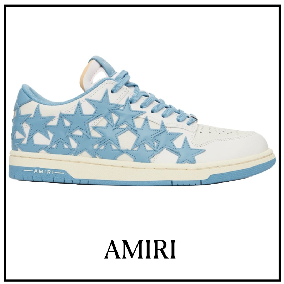 【AMIRI】ブルー＆ホワイト Stars Low スニーカー