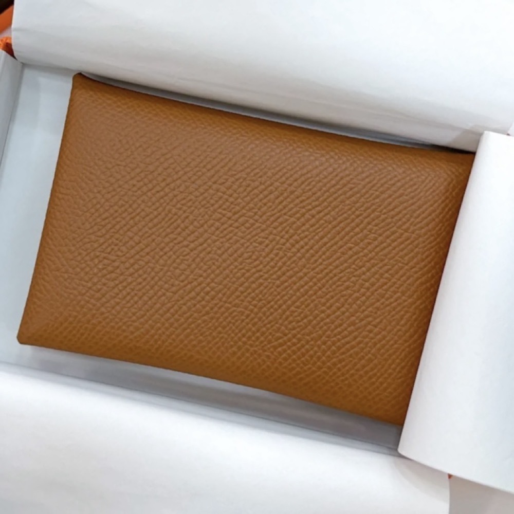 日常を格上☆【HERMES】Calvi（カルヴィ）カードケース ゴールド