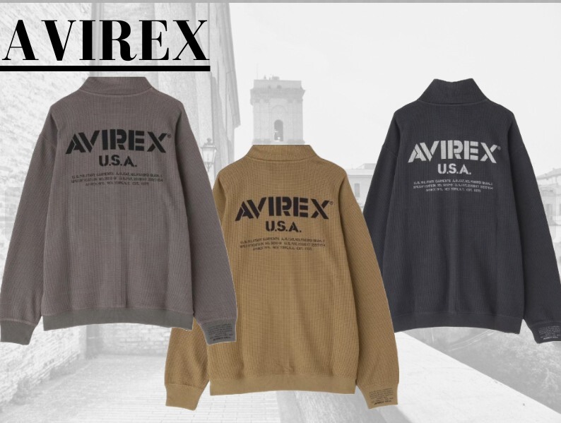 【AVIREX】アヴィレックス ジップアップ 長袖カットソー