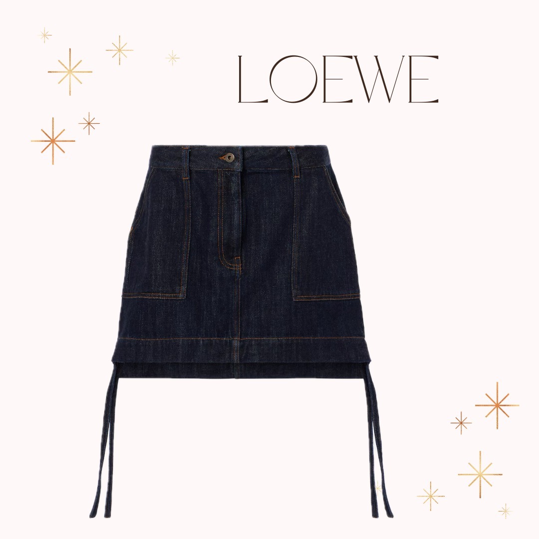【Loewe】アナグラムレザートリムデニムミニスカート org.jpg