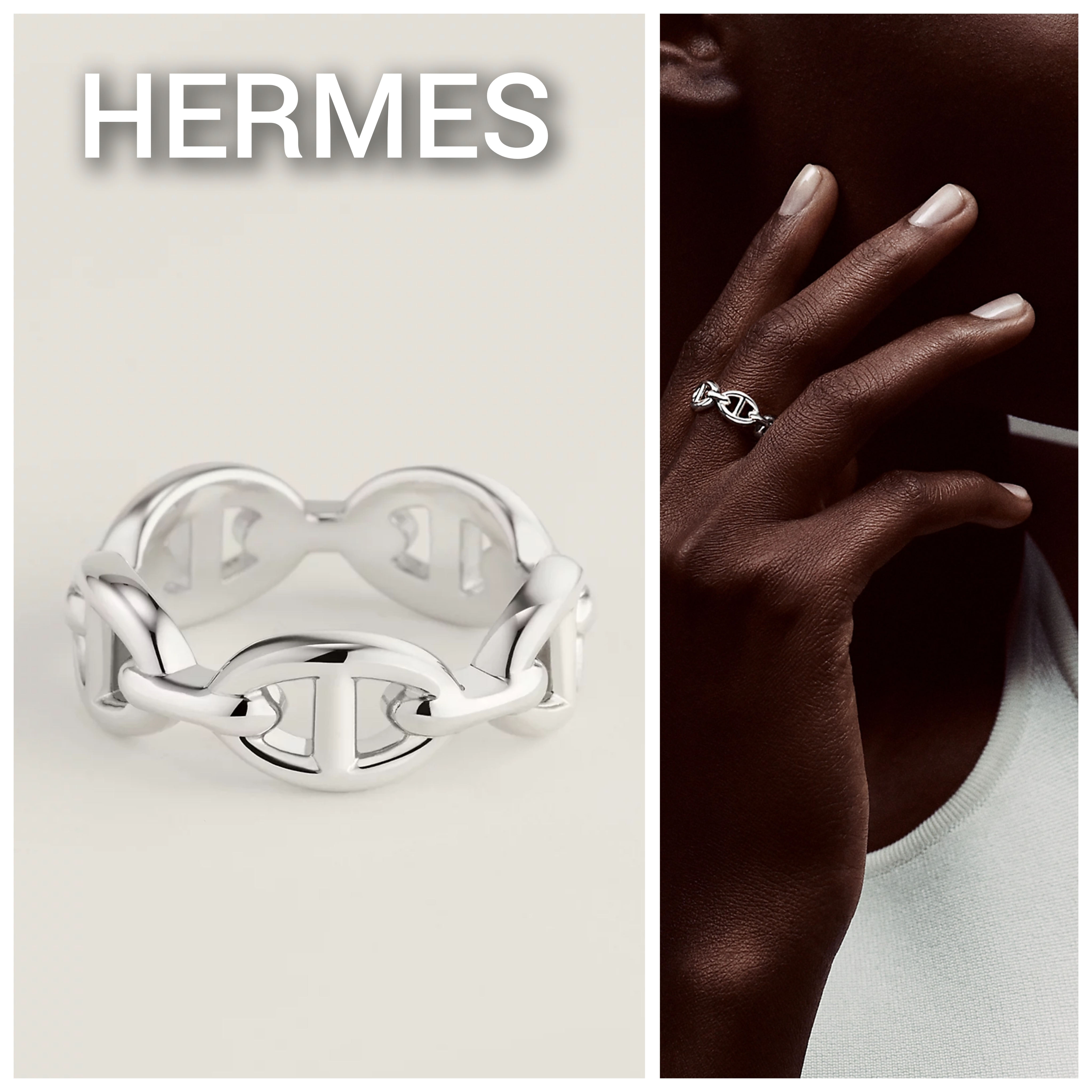 【大好評】HERMES シェーヌダンクル リング PM