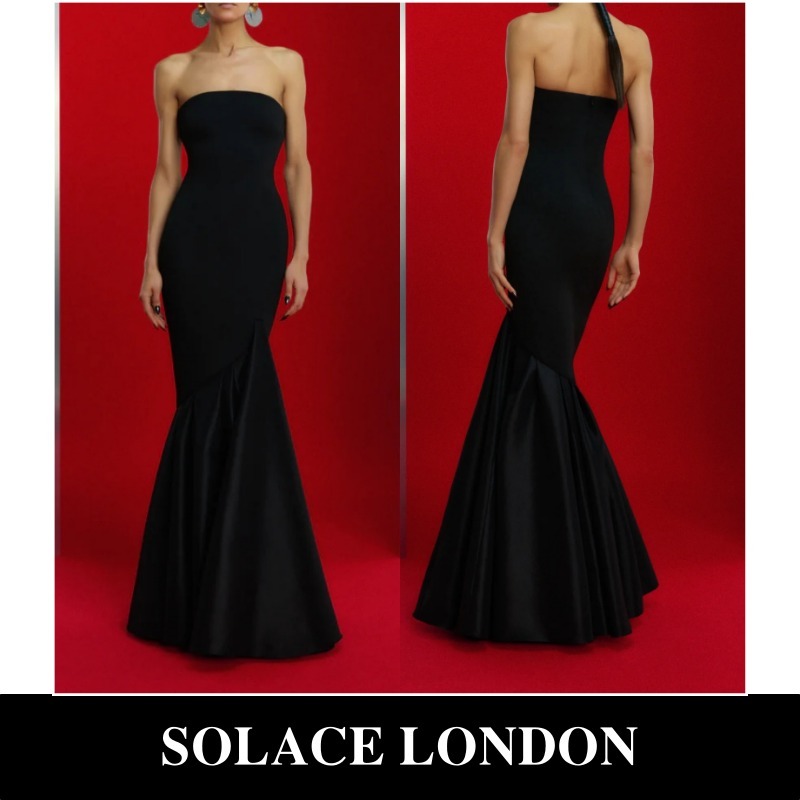 関税込【SOLACE LONDON】The Rayne Maxi Dress in Black