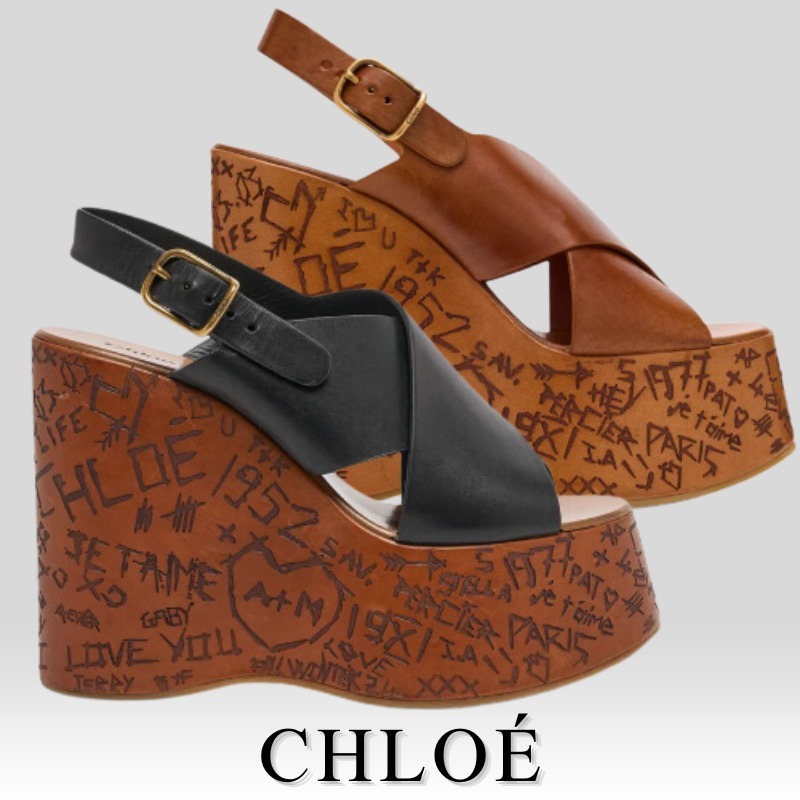CHLOE クロエ プラットフォーム ウェッジサンダル