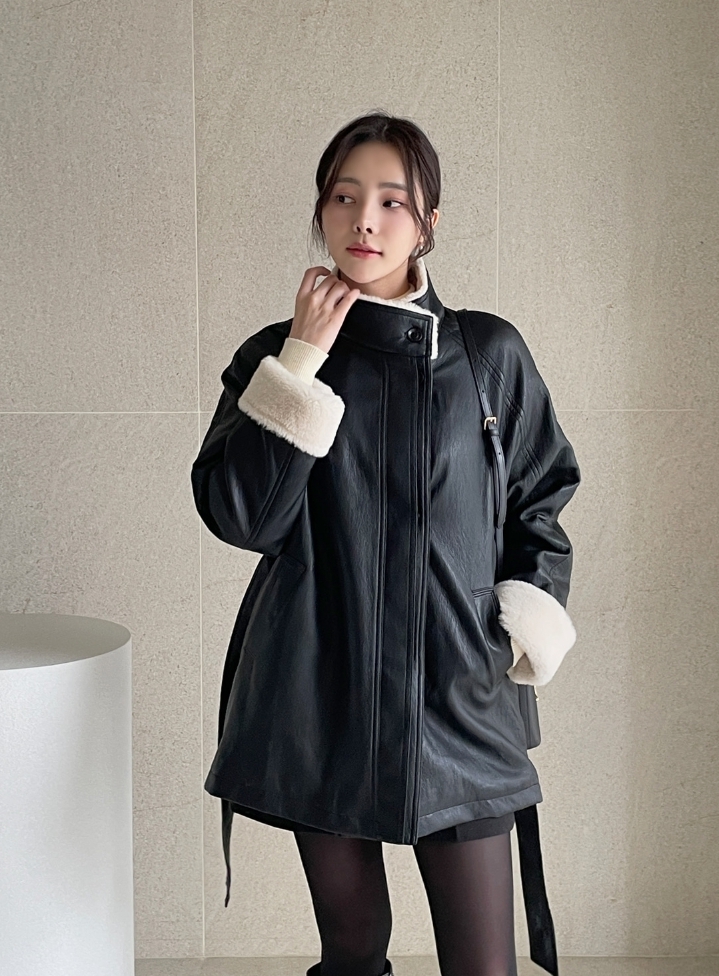 【I AM MARI】Belto Mustang Fur Leather Half Jacket I AM MARI】Belto Mustang Fur Leather Half Jacket アウター