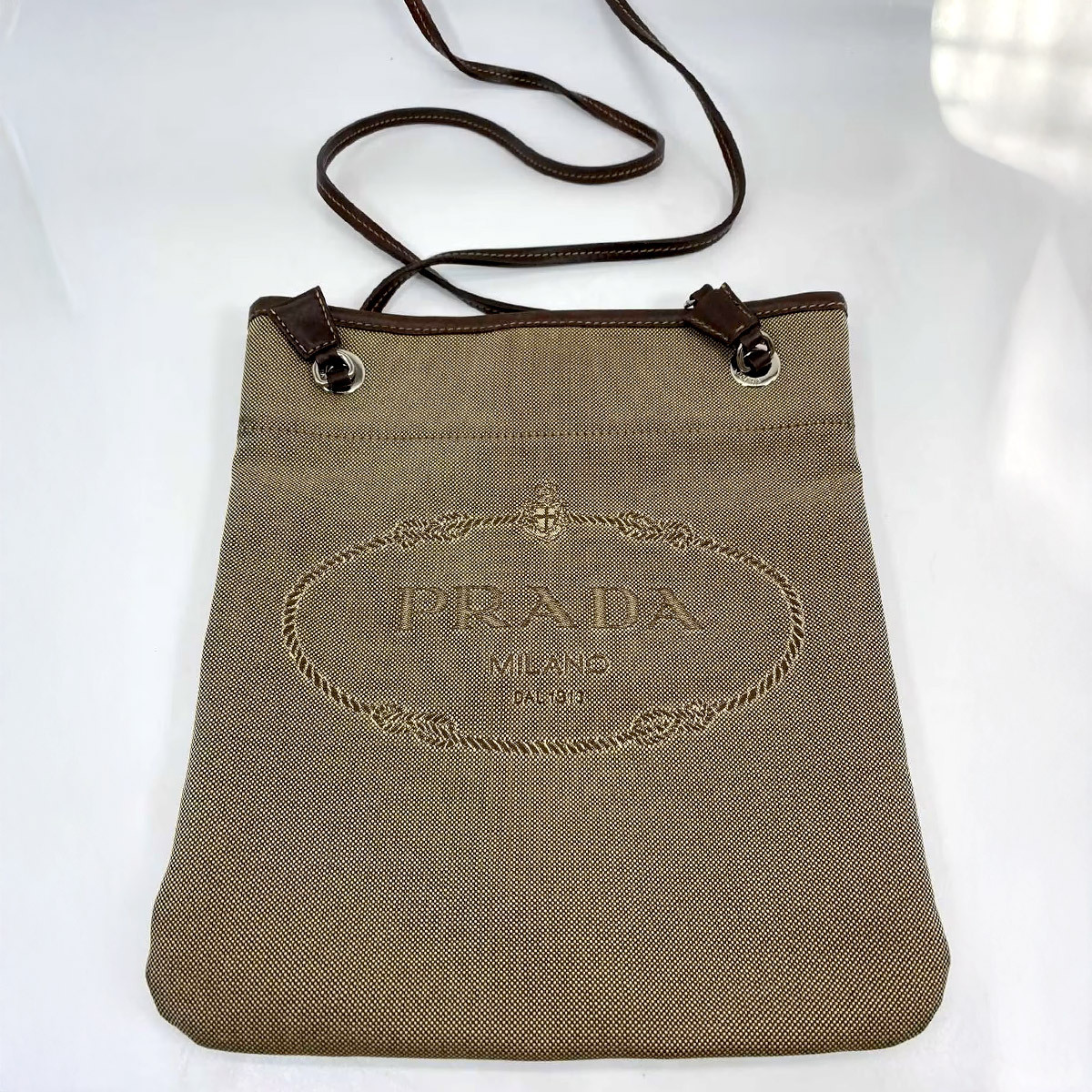 PRADA ロゴジャガード ショルダーバッグ 7026