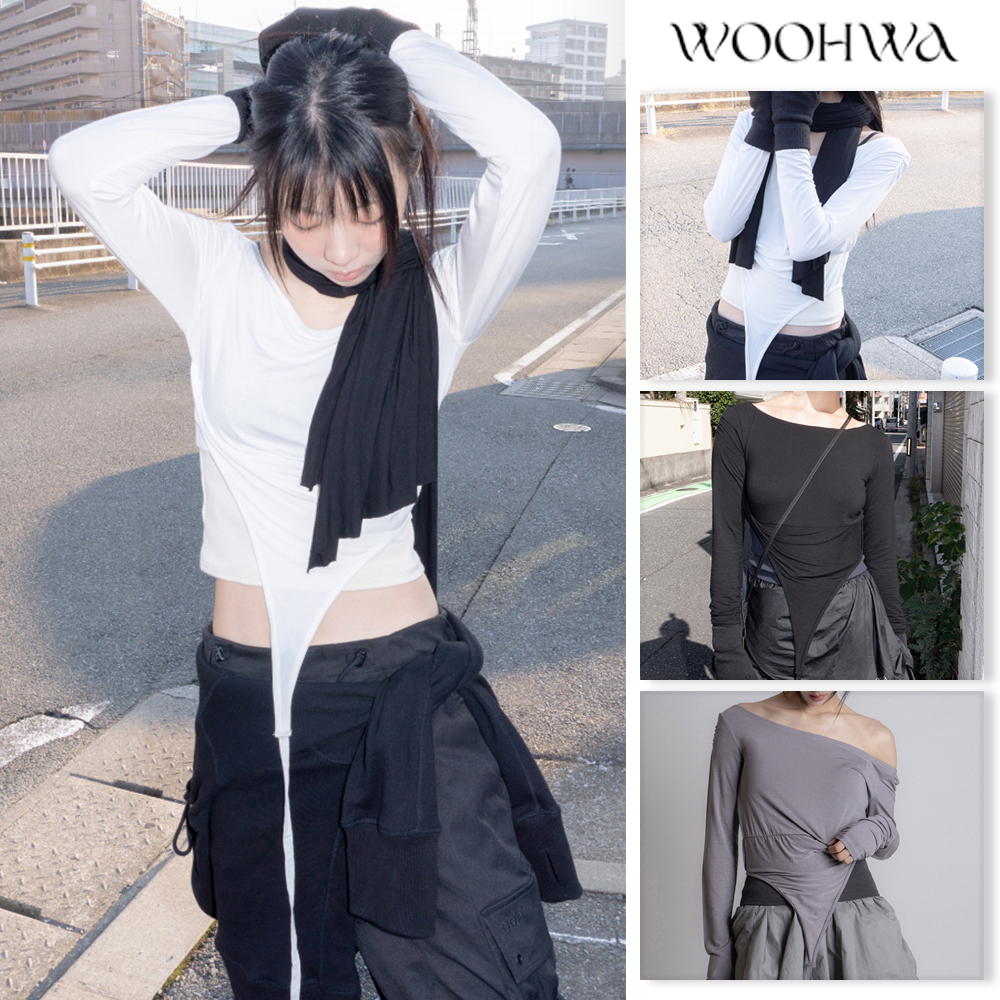 【WOOHWA】24FW★ 2WAY BINDING STRAP TOP
